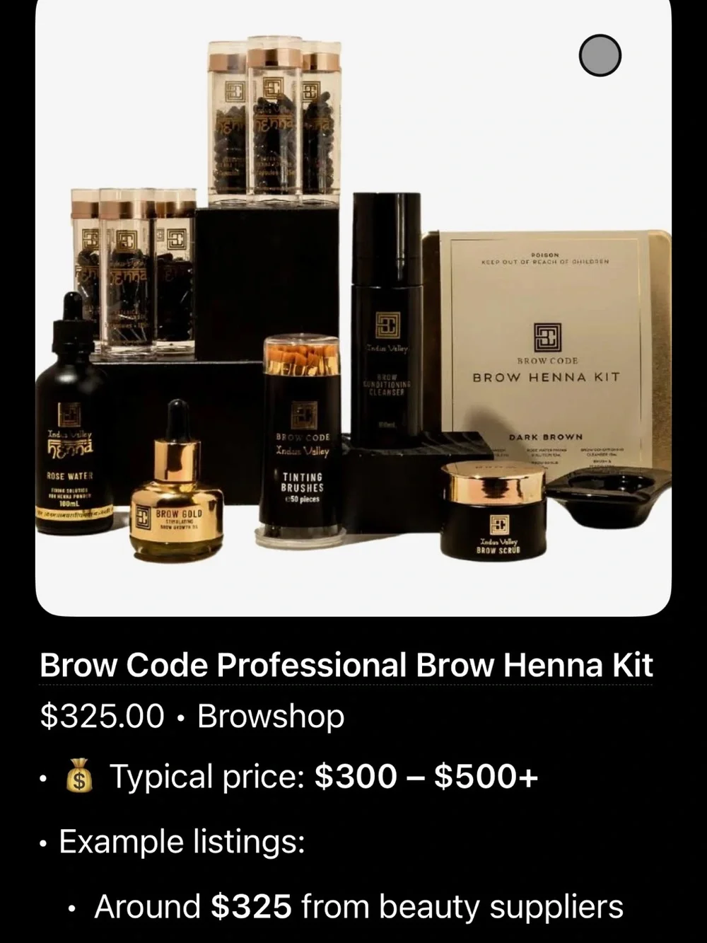 Professional Brow Henna Kit — Dark Brown
